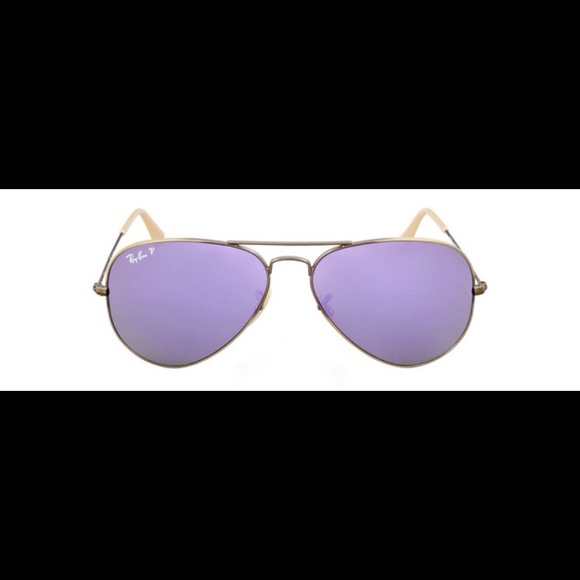 Ray-Ban Accessories - Ray Ban Aviator Polarized Lilac Flash Sunglasses